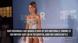 Kate Beckinsale tearfully sings to mother in hospital