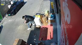 The Mobile Phone Falls Under the Wheel