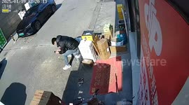 The Mobile Phone Falls Under the Wheel