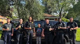 Brown Deer Boy Serves Lemonade to Officers After Hours