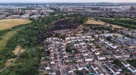 Dramatic drone footage captures wildfires raging across London