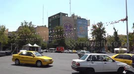 Iran: Giant anti-Israel poster on display in Tehran’s Palestine Square