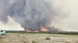Utah wildfire turns to fire vortex in terrifying footage