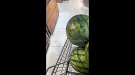 Unusual peeled watermelon with face draws attention in Liaoning, China