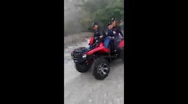 Attempt To Splash Cousins Leaves Four Wheeler Wet