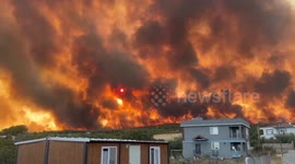 Türkiye: Stubble fire expands across forest area in northwestern Türkiye