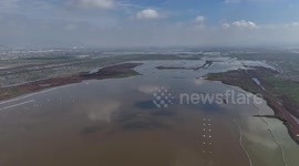Mexico: Floodwaters submerge canceled Mexico airport site on Texcoco Lake
