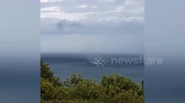 Tourist spots whirlpool tornado off the coast of popular British beach