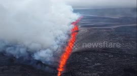 Fissure eruption ignites in southeast Iceland