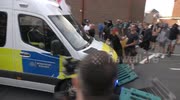 EPPING: Anti-immigration protester run over by police van during ugly scenes