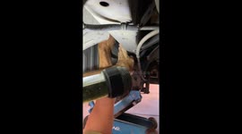 Father steps in to help daughter fix her van’s a/c issue after bad experience with mechanic