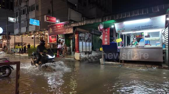 Flash flood hits Chiang Mai city, Thailand after hours of torrential rain