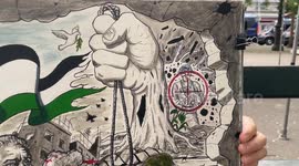 Using his brush, Algerian artist makes Gaza’s lost faces visible again