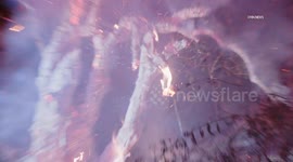 US, Los Angeles: Hollywood Hills West Runyon Canyon Suspicious Fire With Sound On Tape