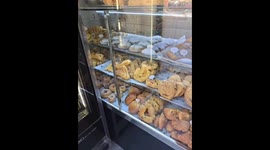Bees swarm bread display in Nador, Morocco