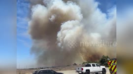 US: Brush Fire Jumps Freeway And Burns 120 Acres Near Chino Hills Before Being Stopped