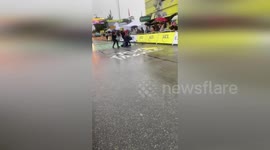 France: Intruder Slammed To Ground By Police At Tour De France Finish Line