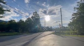 Sunset in Southern Vermont Route 346 Pownal on the way to New York