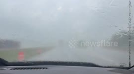 US: Blinding Rain Sweeps Through Jacksonburg, Indiana