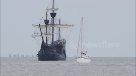 Stunning Spanish galleon arrives off Kent, UK