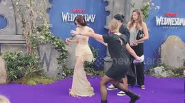 Jenna Ortega attends the 'Wednesday' season 2 in London