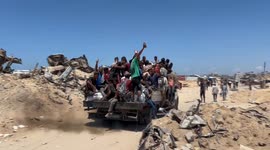 Humanitarian aid draws large crowds in Morag Corridor, Gaza