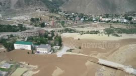 Danger persists after flooding in Gerkhozhan-Suu River in Russia