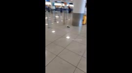 Unexpected rat sighting inside airport terminal in Naples, Italy