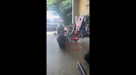 Boy catches snake in garage in Seneca, South Carolina