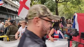 British patriotic citizens protested against illegal migrants, chanting 'enough is enough' and urging them to return home to their country in London, England.