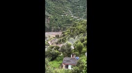 Massive Boulder Crushes Two Homes in Himachal's Mandi District Amid Heavy Rainfall