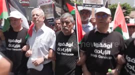 West Bank: Thousands of Palestinians gather across West Bank against war, starvation