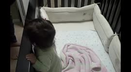 Father goes into the Baby Crib and gets Stuck!