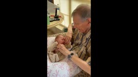 96-year-old pediatrician checks great-granddaughter in viral TikTok moment