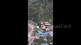 Uttarkashi’s Dharali village pummeled by flash flood and debris slide, rescue teams rush to spot