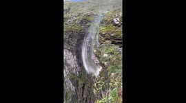 Brazil's Reverse Waterfall: Witness Fumaça's 340m high never reach the ground