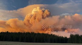 US: Dragon Bravo Fire Erupts Into Sky, Forming Giant Pyrocumulus Cloud