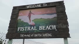 Anti terror measures at Surfing championship, Boardmasters Festival, Newquay, Cornwall, UK