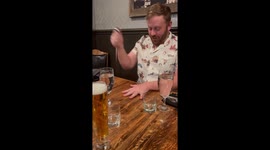 Man completes risky knife game challenge at restaurant in Fort Walton Beach, Florida