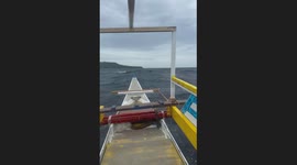 Passengers terrified as huge swells hit ferry en route to island