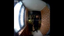 Uber Eats driver caught in bizarre act on Brisbane doorbell cam, leaves food and flees