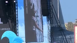 Bob Vylan, Boardmasters Festival 2025. Expletive laden views on Palestine, Reform, Racism, BBC. Watergate Bay, UK