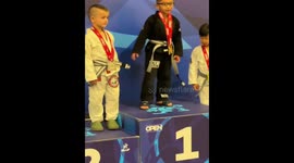 Kind moment on the podium at IBJJF tournament in Dallas, Texas