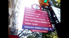 Historic Philadelphia Tourist Sign