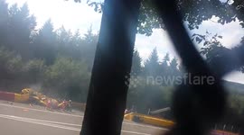 Crash Formule 1 Magnussen aftermath