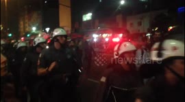 Manifestação contra o golpe no Brasil