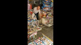 Cute dog Vicki takeing payments for his handicapped owner!