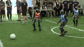 China: Humanoid robots face off in football qualifier ahead of inaugural world games