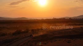 Turkish man keeps family tradition of salt harvesting at Palas Tuzla Lake in Kayseri
