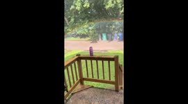 Ohio homeowner stunned as mini rainbow spawns in front yard